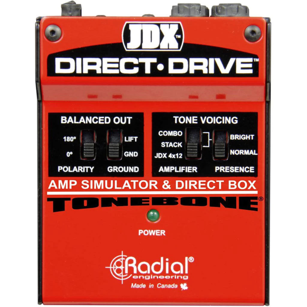 See All Radial JDX DIRECT-DRIVE - Guitar Amp Simulator With 3 Amp Settings And Balanced DI Out