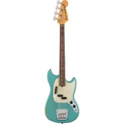 Bass Guitars Fender JMJ Road Worn Mustang Bass - Faded Daphne Blue