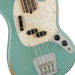 Bass Guitars Fender JMJ Road Worn Mustang Bass - Faded Daphne Blue