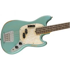 Bass Guitars Fender JMJ Road Worn Mustang Bass - Faded Daphne Blue