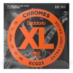 See All D'Addario - ECG23 Chromes Flatwound Electric Strings -.010-.048 Extra Light