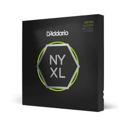 D'Addario NYXL45125 Nickel Wound Bass Guitar Strings, 5-String Lt Top / Med Btm, 45-125, Long Scale