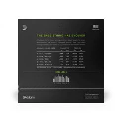 D'Addario NYXL45125 Nickel Wound Bass Guitar Strings, 5-String Lt Top / Med Btm, 45-125, Long Scale
