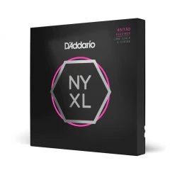 See All D'Addario NYXL45130 Nickel Wound Bass Guitar Strings, 5-string Regular Light, 45-130, Long Scale