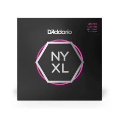 See All D'Addario NYXL45130 Nickel Wound Bass Guitar Strings, 5-string Regular Light, 45-130, Long Scale