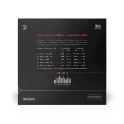 See All D'Addario NYXL45130 Nickel Wound Bass Guitar Strings, 5-string Regular Light, 45-130, Long Scale