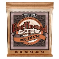 See All Ernie Ball E2144 - Earthwood Phosphor Bronze Medium 13-56 Acoustic Guitar Strings