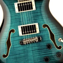 PRS SE Hollowbody II Piezo - Peacock Blue Burst Electric Guitars