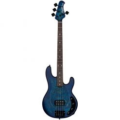Sterling By Music Man Sterling - RAY34PB-NBLS-R2 - Poplar Burl - Neptune Blue Satin