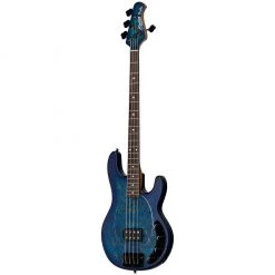 Sterling By Music Man Sterling - RAY34PB-NBLS-R2 - Poplar Burl - Neptune Blue Satin
