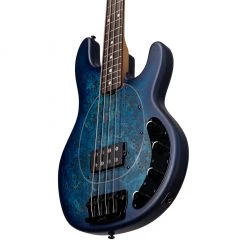 Sterling By Music Man Sterling - RAY34PB-NBLS-R2 - Poplar Burl - Neptune Blue Satin