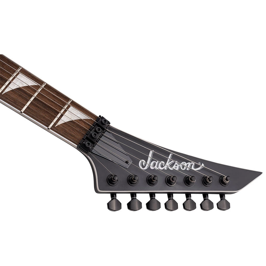 Jackson - X Series Rhoads RRX24-MG7, Laurel Fingerboard, Satin Black With Primer Gray Bevels