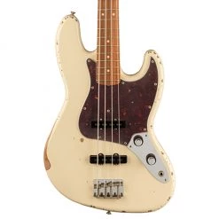 Bass Guitars Fender 60th Anniversary Road Worn 60's Jazz Bass - Olympic White - Pau Ferro Fretboard