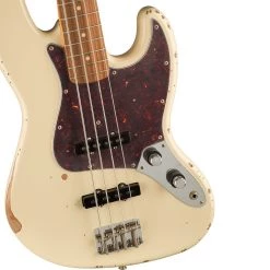 Bass Guitars Fender 60th Anniversary Road Worn 60's Jazz Bass - Olympic White - Pau Ferro Fretboard