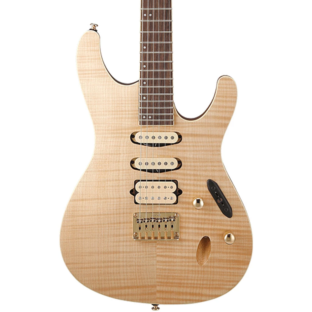 Ibanez - SEW761FM Electric Guitar - Natural Flat Electric Guitars