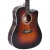 Sigma - DTC-1E-SB Acoustic Guitar W/ Solid Spruce Top Cutaway & Pickup - Sunburst