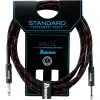 Ibanez SI10 BW Woven Guitar Cable W/ 2 Straight Plugs - 10ft (Black/Wine Red) See All