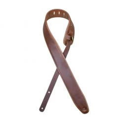 See All Colonial Leather - 2.5″ Padded Upholstery Leather Guitar Strap - Brown & Tan