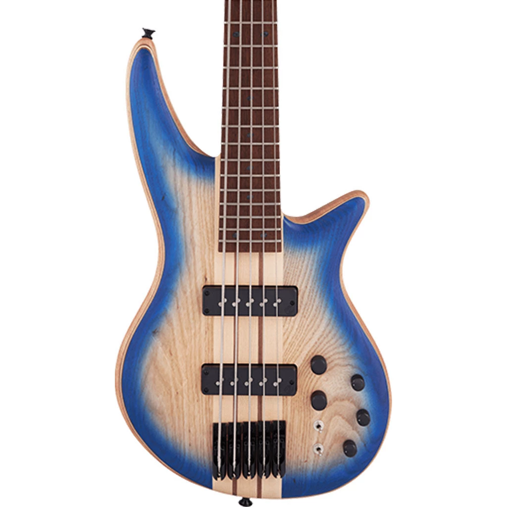 Jackson - Pro Series Spectra Bass SBA V, Caramelized Jatoba Fingerboard, Blue Burst Bass Guitars