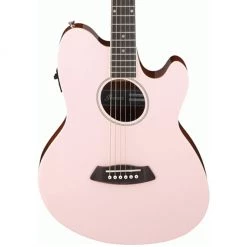 Ibanez - TCY10E Acoustic Guitar - Pastel Pink High Gloss Acoustic Guitars