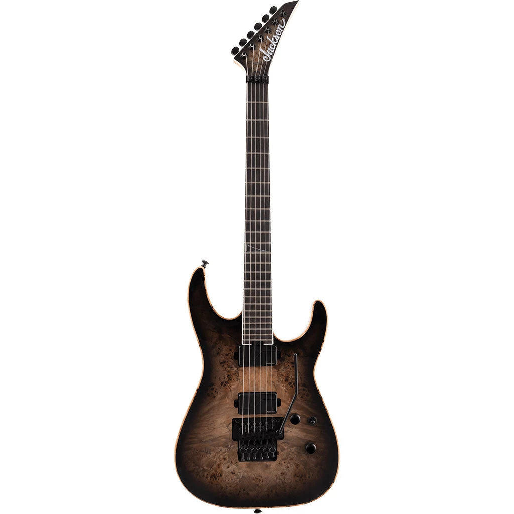 Jackson - Limited Edition Wildcard Series Soloist™ SL2P, Poplar Burl Top - Ebony Fingerboard, Transparent Black Burst