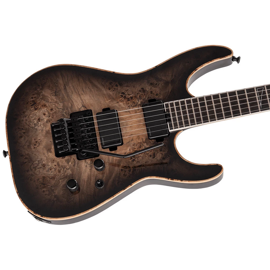 Jackson - Limited Edition Wildcard Series Soloist™ SL2P, Poplar Burl Top - Ebony Fingerboard, Transparent Black Burst