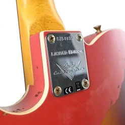 Fender Custom Shop - CuNiFe Telecaster Custom - Heavy Relic Aged Fiesta Red Over 3 Color Sunburst