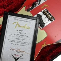 Fender Custom Shop - CuNiFe Telecaster Custom - Heavy Relic Aged Fiesta Red Over 3 Color Sunburst