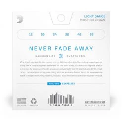 Guitar & Bass Strings D'Addario XS Phosphor Bronze Acoustic Guitar Strings - 12-53