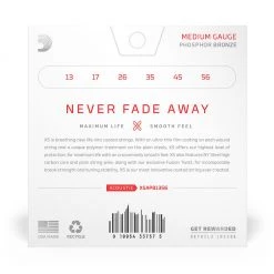 Guitar & Bass Strings D'Addario XS Phosphor Bronze Acoustic Guitar Strings - 13-56